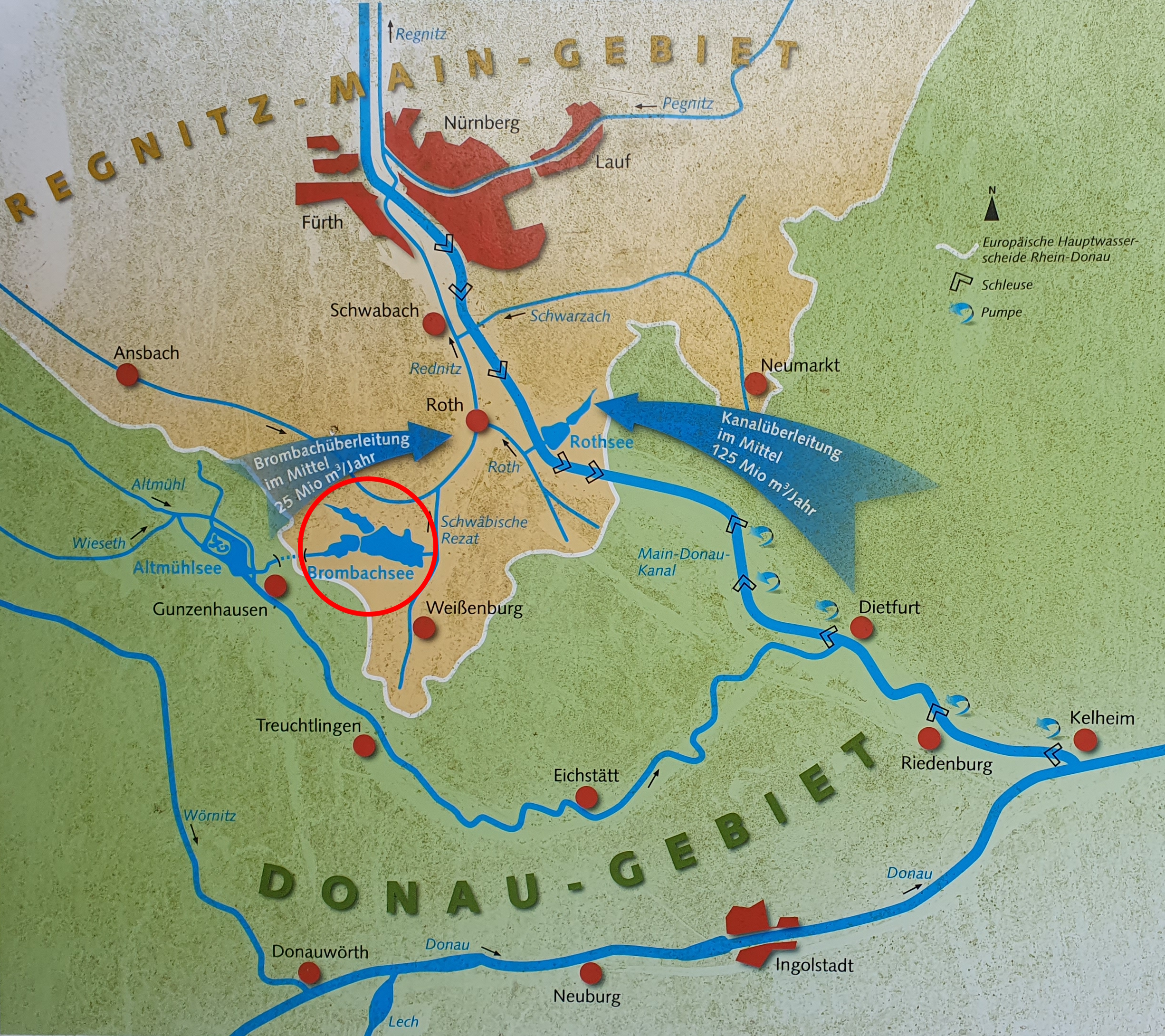 Brombachsee Übersicht
